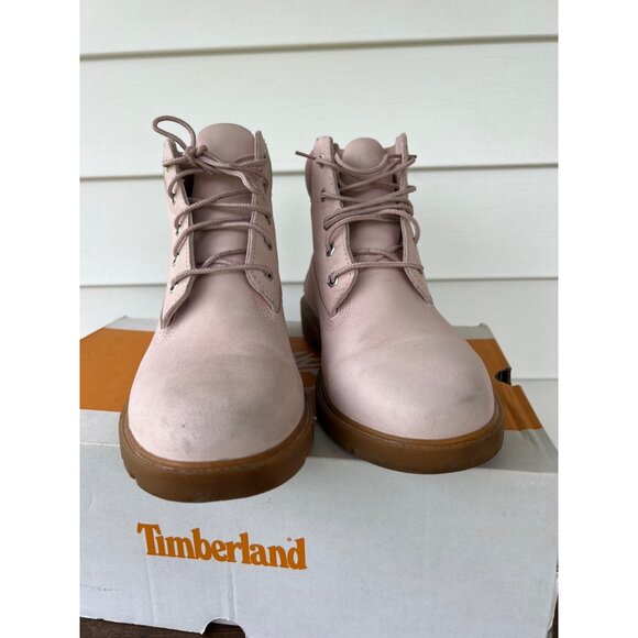 Timberland Womens 6-Inch Premium Waterproof Boots Pink Nubuck Size 7 - Picture 3 of 6